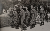 The military funeral of František Valert, the witness's father