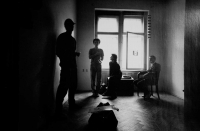 The first exhibition of the Slovak New Wave in the flat of Peter Župnik in Pštrossova Street, Prague, 1984