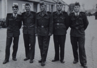 Friends of the witness from the PTP (Auxiliary Technical Battalions), Dolní Dunajovice, 1953