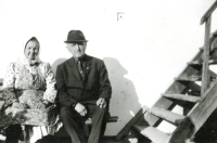 Grandmother Františka Koníčková and grandfather Jaroslav Koníček, parents of Jarmila´s mother