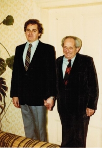 Pavel Taussig with his father Rudolf, Zábřeh 1979