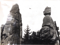 The rock Milenci in Adršpach 
