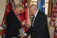 Bedřich Boršek receiving the Sokol Golden Medal on April 30, 2019
