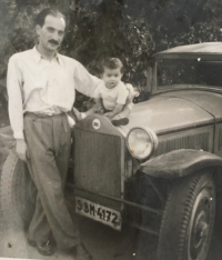 Štefan Katona with his father in 1947