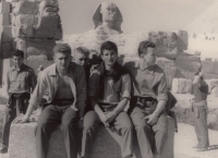 With Dukla in Egypt, 1960s, from the left: Masopust, Růžička, Jelínek, Sura, Kouba
