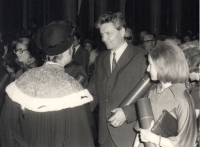Milan Sedláček at Graduation, Prague 1955