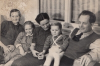 The family: Grandmotner Marie, Blanka herself, mother Helena, brother Miloš, father Rudolf