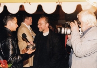 Miroslav as TV editor with Filip Renč, festival Finále (2003)
