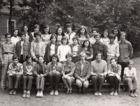 Miroslav with classmates from the 9th class of primary school (1974)