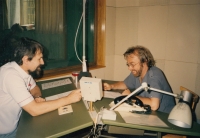 As an editor at the Czech Radio Pilsen (1990)