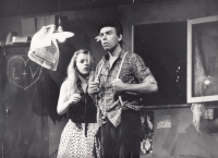 With Barbora Srncová in a professional engagement in the theatre in Karlovy Vary (1988)