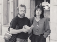 With his future wife Kateřina, Hronov (in 1990)