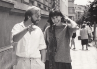 With his future wife Kateřina, Hronov (in 1990)