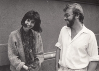 With his future wife Kateřina, Hronov  (1990)
