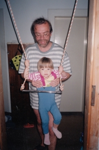 With his younger daughter Magdalena (1997)
