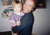 With his younger daughter Magdalena (1997)