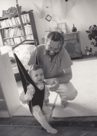 With his older daughter Tereza (1992)