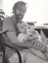 With his daughter Tereza (1992)