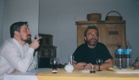 With his brother in law J. Kulhavý in a flat in Rokycany (1999)