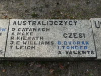 Here we see one of the memorial plaques with a list which includes the Czechoslovak airmen. Those who survived are written in blue. Ivo Tonder was one of the three lucky ones who went through an adventurous journey back to Britain and resumed flying. B. Dvořák was not so lucky but he survived. He was caught in the Protectorate, somewhere near Klatovy, and then deported back to the Sagan camp. As a "deserter from Protectorate, he had helluva luck. According to German laws, such army staff was not protected under the Geneva Conventions.