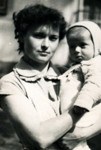 Dušan Skála with his mother