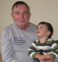 With grandson