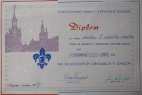 Diplom z Kojotových závodů, 1947