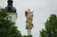 Marian Column, which was again installed in its original location on Masaryk Square in Kyjov after 1990