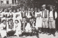 The 'Proud' (current) ensemble, 1948 (Ludmila upfront in the centre)