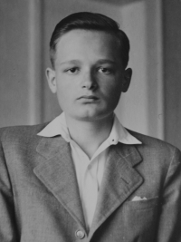 Radomil Kaláb during his studies at the Third Real Grammar School in Brno, 1953.