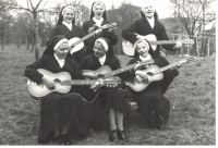 Junior Sisters, 1972 at Velehrad (Marie sitting 1st on the left)