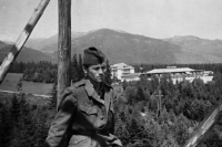 Zdislav Zima as a soldier in a sanatorium in the High Tatras, Slovakia / 1948