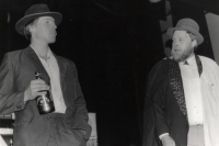 The Beggar's Opera, performed by the theatre group Lužany, 1988 (Oldřich Váca on the right)