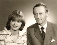Sixteen year old Eva Vorlíčková with her father / 1978