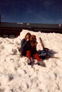 Na lyžích v Horním Maršově / 1985 