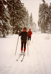 Skiing at Horní Maršov / 1985