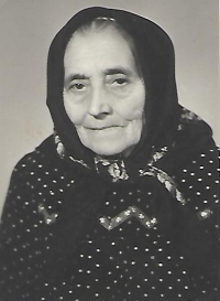 Veronika Bocková, the grandmother of the witness, neé Hlavičková from Loučka. 1952.