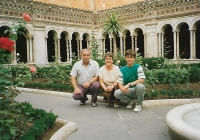 A week-long stay in Rome in the Czech town Velehrad. Here in the monastery of St. Paul in 1992. The witness, her husband Oldřich and son Oldřich.
