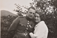 Parents Alžběta and Karel Pačanda at their wedding