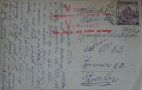 A postcard sent to Germany in 1941 to brother-in-law Oldřich Odehnal