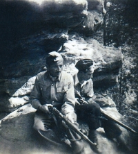 Karel Pavlů and Miroslav Šír in Stráž, 1945