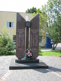 A monument to the fallen Czechs in Rovno, where the name of Antonín Polák is carved