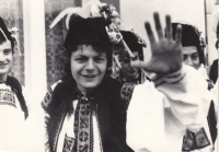 Jan Schejbal at a Moravian folklore festival, 1980 
