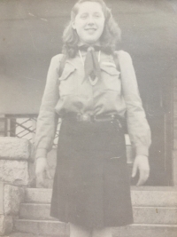 Hana Šimonová as a Girl Scout