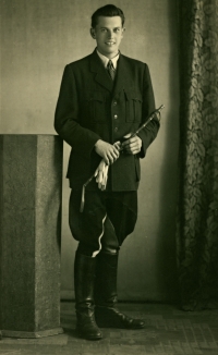Her brother František Pecka, Kladruby nad Labem, 1952-1954