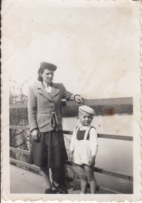 Mum Věra with little Jaroslav		