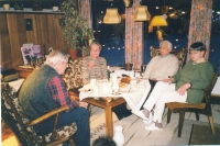 Otto Rinke na návštěvě v Eschershausenu s otcem, jeho ženou a další příbuznou