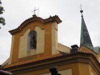 Statue of St. Wenceslas in the front of the church