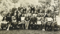 First post-war year of grammar school in Chrudim