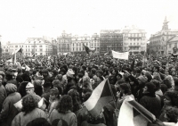 November 1989 at the Republic square in Pilsen